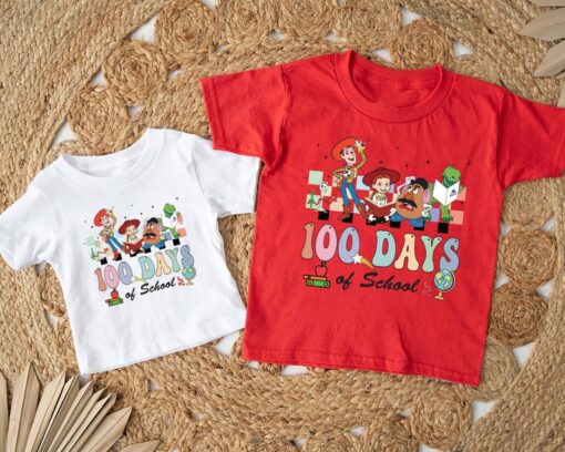 Disney 100 Days of School Shirt, Toy Story 100 Days of School, 100th Day Of School Celebration, Disney Student Shirt