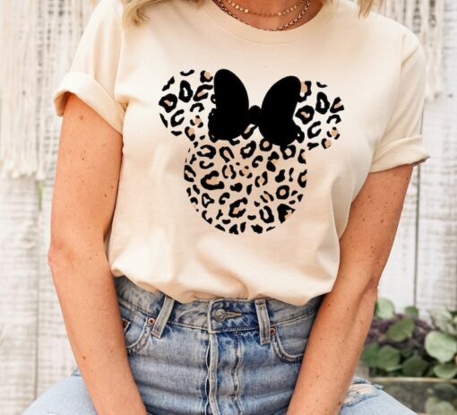 Leopard print Minnie shirt, Animal Kingdom shirt, women's Disney shirt, animal print Minnie women's shirt, unisex fit