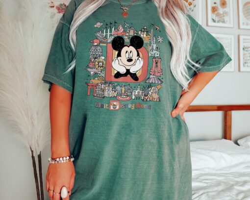 Vintage Retro Disney World Shirt, Custom character Mickey Minnie Chip Dale Pooh shirt, Mickey vintage retro shirt