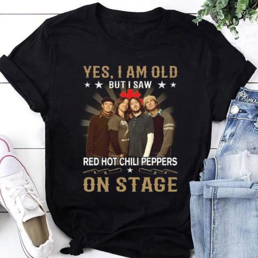 I'm Old But I Saw Red Hot Chili Peppers T-Shirt, Red Hot Chili Peppers 2024 Tour Shirt, RHCP Rock Band Shirt