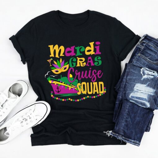 Mardi Gras Cruise Squad Shirt, Family Cruise 2023, Cruising Shirts, Group Matching Family Matching Tee