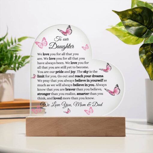 To our Daughter gifts ideas, Daughter Acrylic Plaque, Daughter Christmas gifts, Unique Daughter Birthday gift