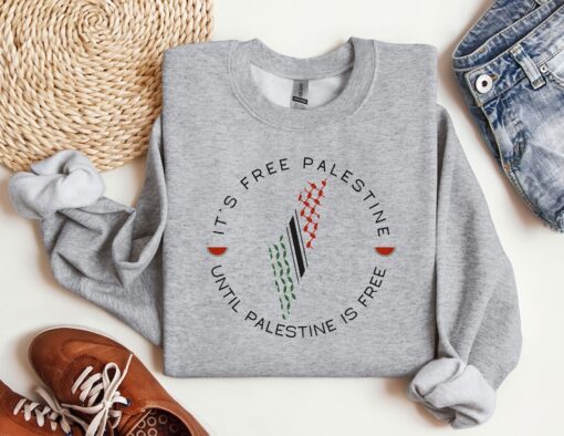 Palestine Map Kufiya Sweatshirt, Palestine Pattern Hoodie, Activist Sweatshirt, Gaza Hoodie, Human Rights Sweater