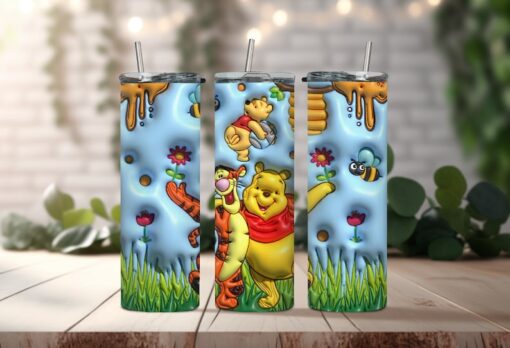 The Iconic Cartoon Forest Best Friend's Tumbler - Take Your Morning Sips to a New Level with the Famous Tiger and Teddy