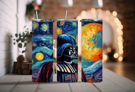 Multi-Color Van Gogh's Epic Space Saga Tumbler - Get Lost In The Iconic Painting With a Jedi Mind!