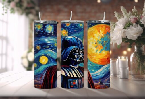 Multi-Color Van Gogh's Epic Space Saga Tumbler - Get Lost In The Iconic Painting With a Jedi Mind!