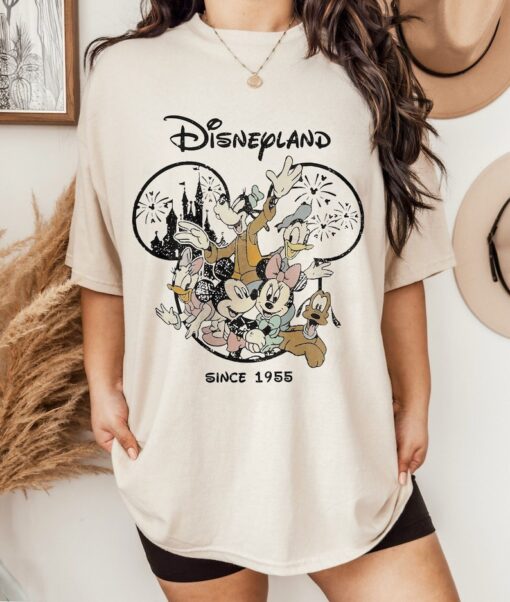 Vintage Disneyland Shirt, Disneyland Est 1955 California Shirt, Mickey And Friends Shirt Retro Magic Kingdom Shirt