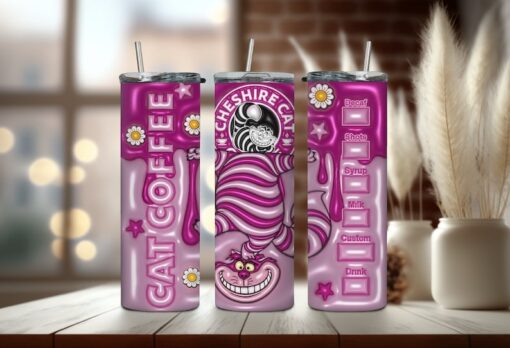 Magician Cheshire Cat Tumbler - Lost In Wonderland with this Crazy Cat Cartoon Character - Perfect for Gifting a Cat