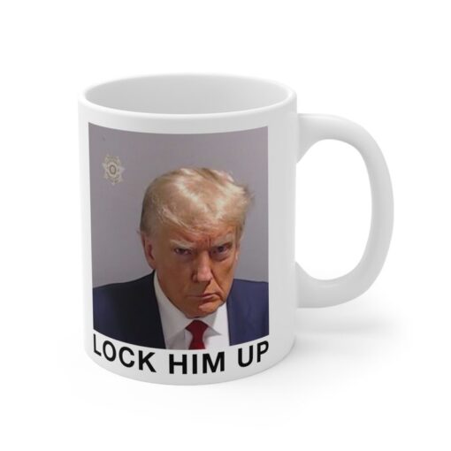 Trump Mugshot Mug - Lock Him Up - Official Mugshot - Ceramic Mug 11oz