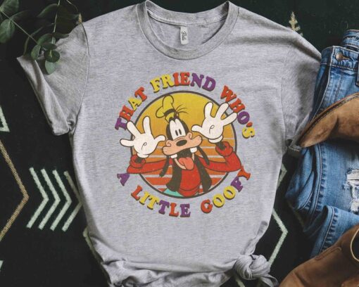 Funny That Friend Who's A Little Goofy Retro T-shirt, Disney Mickey and Friends Matching Tee