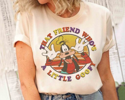 Funny That Friend Who's A Little Goofy Retro T-shirt, Disney Mickey and Friends Matching Tee