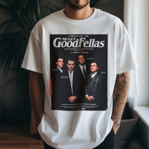 Retro Goodfellas Shirt, Good Fellas Japanese Text Movie Tee Shirt Martin Scorcese Gangster Mafia Film