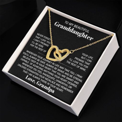 To My Beautiful Granddaughter Necklace, Christmas Gift for Granddaughter, Granddaughter Gift from Grandpa