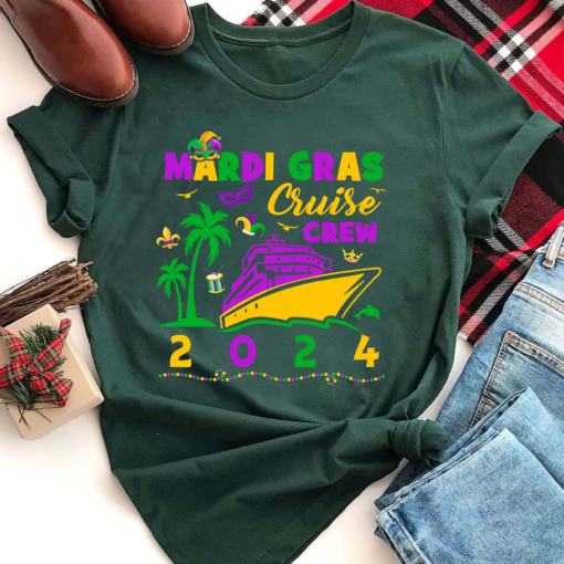 Mardi Gras Cruise Crew Shirt, Mardi Gras Cruise Family Squad Shirts, Matching Family Carnival Shirt