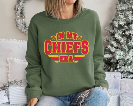 In My Chiefs Era Game Day Sweatshirt for Adults, Women's Chiefs Sweatshirt, Teacher Sweatshirt,Team Mascot Shirt