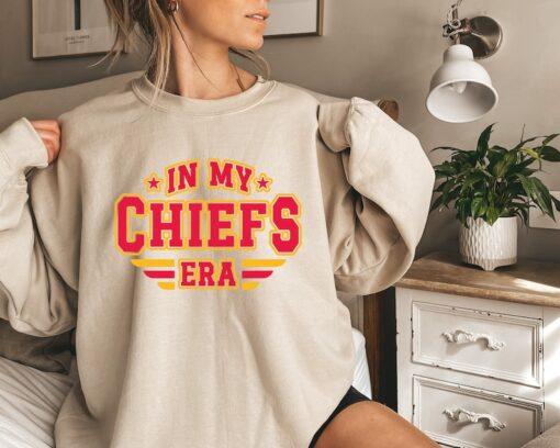 In My Chiefs Era Game Day Sweatshirt for Adults, Women's Chiefs Sweatshirt, Teacher Sweatshirt,Team Mascot Shirt