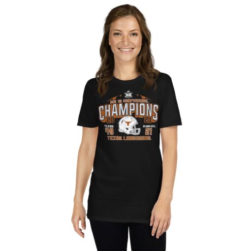 Texas Longhorns Big 12 Champs 2024 Football Score 49-21 Short-Sleeve Unisex T-Shirt