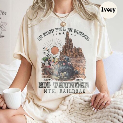 Vintage Disneyland Big Thunder Shirt, Disney mountain railroad Shirt, Frontierland Disney shirt