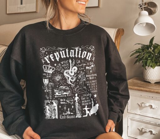 Vintage Taylor Reputation Tee, Reputation Sweatshirt, Reputation Merch, Reputation Sweatshirt, Swiftie Sweatshirt