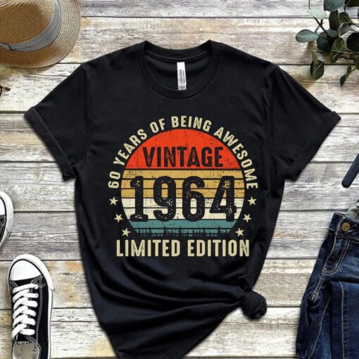 60th Birthday Shirt, Well Aged 1964 Tee, Vintage 1964 Shirt, Original Parts Shirt, Limited Edition Tee