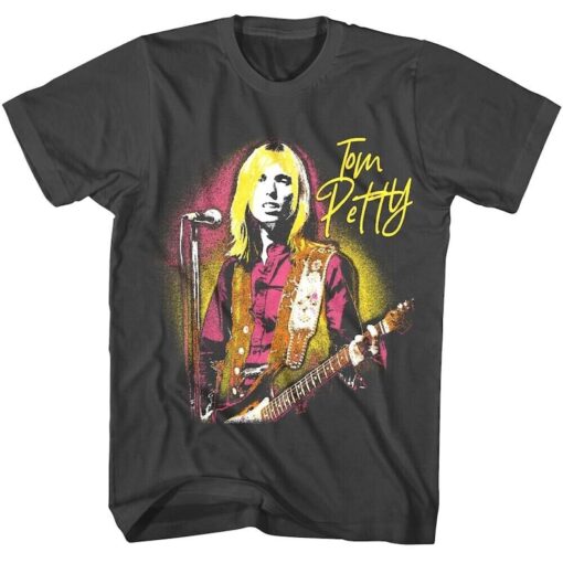 Tom Petty Men's T-Shirt Rocks the Mic Heartbreakers Rock Tees