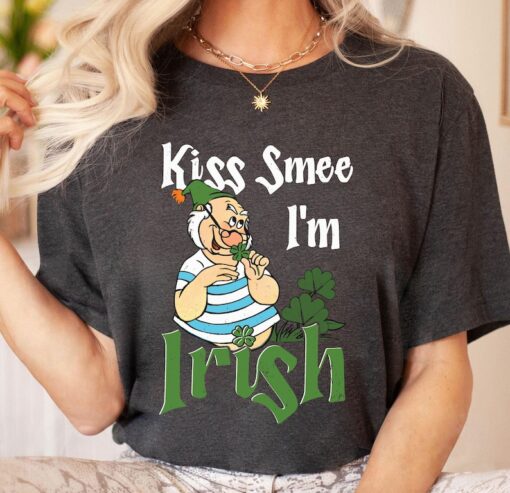 Vintage Peter Pan Smee Kiss Smee I'm Irish Shirt, Disney Irish Shamrock T-shirt, Disneyland Family Vacation