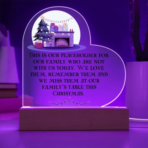 Memorial Heart Plaque, Christmas decor, Holiday Decor, Memory Plaque, Mourning, Grief, Loss Gift, Gift for her