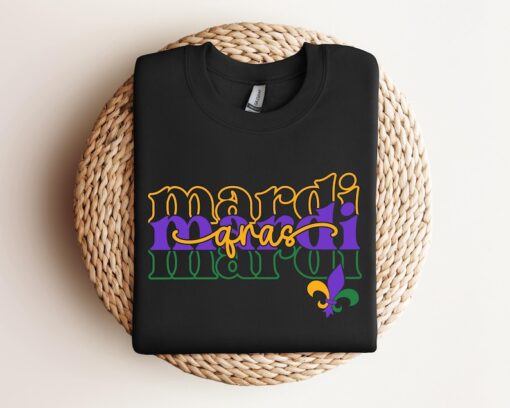 Retro Mardi Gras Sweatshirt, Mardi Gras Carnival Shirt, Women Mardi Gras Costume, New Orleans Cruise Shirt