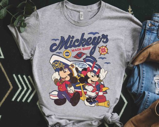 Disney Cruise Line Mickey And Minnie On Main Ship Vintage T-shirt, Disney Cruise Line 2024 Matching Tee