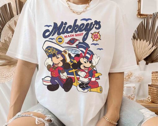 Disney Cruise Line Mickey And Minnie On Main Ship Vintage T-shirt, Disney Cruise Line 2024 Matching Tee