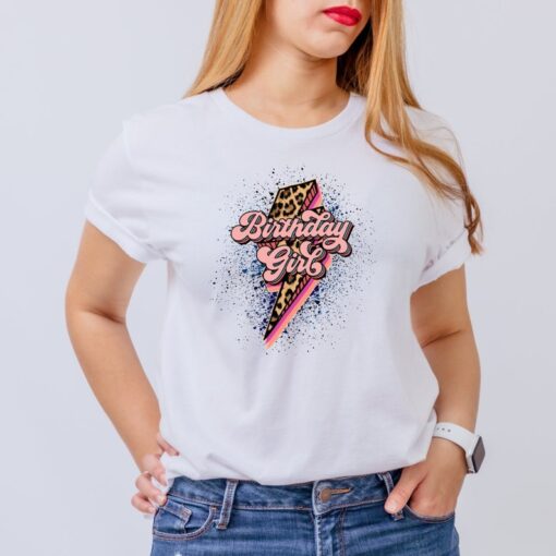 Birthday Babe Cheetah Lightning Bolt Shirt, Birthday Babe Leopard Shirt, Retro Mama Shirt, Youth Birthday Girl Shirt