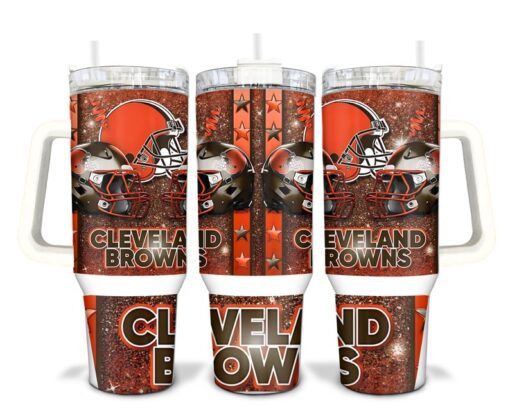 Cleveland Football Team Sublimated 40oz Quencher Tumbler