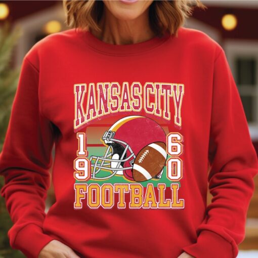 Kansas Football Sweatshirt, Gift For Football Fan, Sunday Football, Retro Kansas Football Sweatshirt