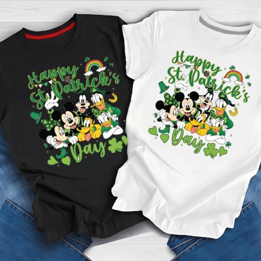 Mickey And Friends Patrick's Day Shirt , Mickey St. Patrick's Day PNG, Character St. Patrick's Day Shirt PNG