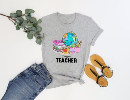 Blessed Teacher Shirts, Teach Love Inspire Shirt, Back To School Shirt, First Grade Teacher Shirts