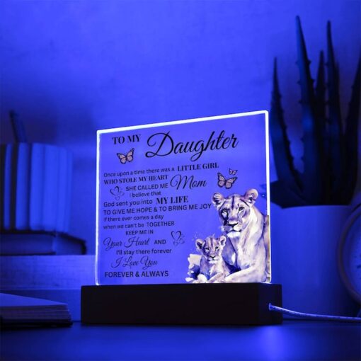 My Daughter - Straighten Your Crown - Acrylic Plaque | Personalized For Daughter, Birthday Present, From Mom