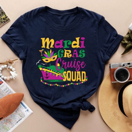 Mardi Gras Cruise Squad Shirt, Family Cruise 2023, Cruising Shirts, Group Matching Family Matching Tee