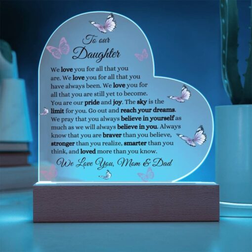 To our Daughter gifts ideas, Daughter Acrylic Plaque, Daughter Christmas gifts, Unique Daughter Birthday gift