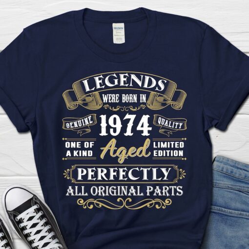 50th Birthday Gift, Born In 1974 Shirt, 50th Birthday Men’s Gift, 50th Bday T-shirt, 50 B-day Legend Gifts