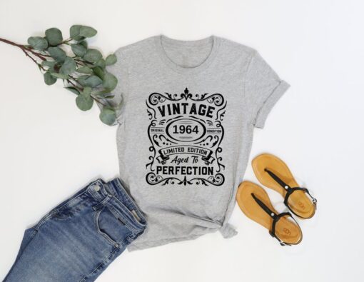 Vintage 1964 Limited Edition Birthday T-Shirt, 60th Birthday T-Shirt, Birthday Party Shirt, Birthday Gifts