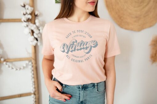 Limited Edition Retro Shirt, All Original Parts Birthday Shirt, Age to Perfection Vintage Graphic T-Shirt