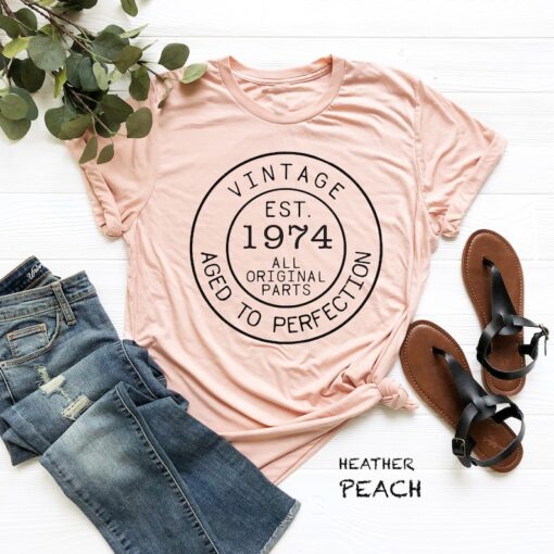 Vintage 1974 Shirt, Est 1974, 50th Birthday, 50th Birthday Gift, 50th Birthday Party, 50th Birthday Shirt, 1974 T-Shirt