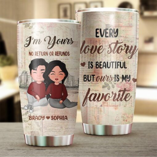 I'M Your No Return Or Refunds Tumbler, Couple Gifts, Personalized Gifts, 20Oz Tumbler, Anniversary Gifts For Couple