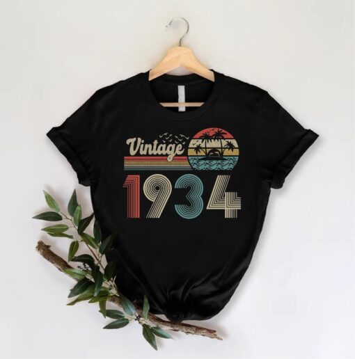 90th Birthday Gift Shirt,Turning 90 Gift,90th Birthday Gift For Grandpa,1934 Retro Birthday Shirt,Vintage 1934 Shirt