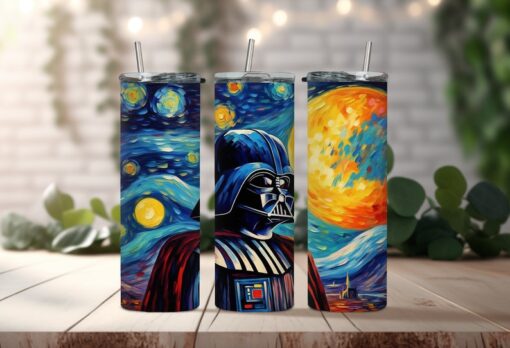 Multi-Color Van Gogh's Epic Space Saga Tumbler - Get Lost In The Iconic Painting With a Jedi Mind!