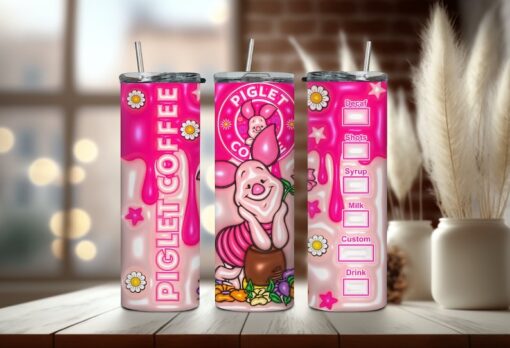 Sweetest Stuffed Piggy Cartoon Tumbler - Honey Buddy Lover - Enjoy Your Sips with the Infamous Teddy Bears Best Friend