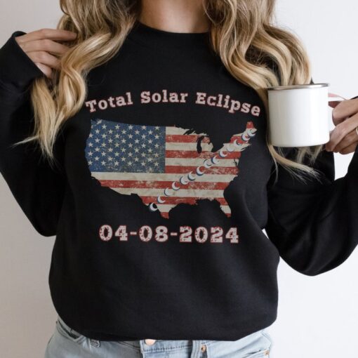 Total Solar Eclipse Shirt April 8th 2024, US Path of Totality, Solar Eclipse April 8, 2024