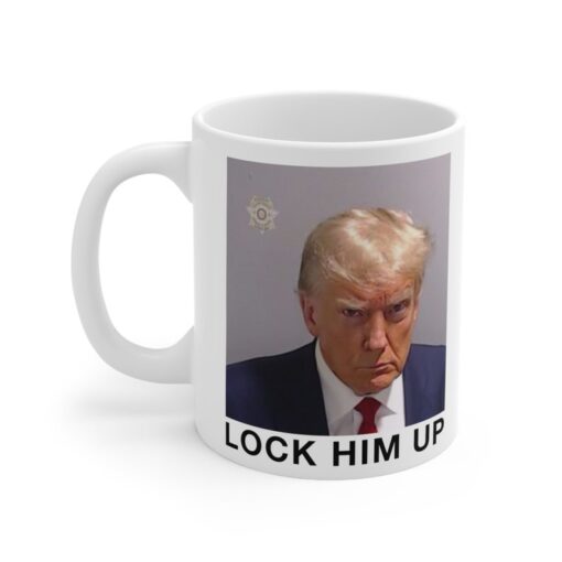 Trump Mugshot Mug - Lock Him Up - Official Mugshot - Ceramic Mug 11oz