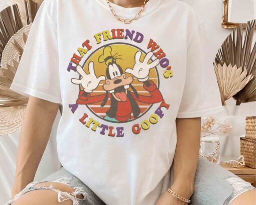 Funny That Friend Who's A Little Goofy Retro T-shirt, Disney Mickey and Friends Matching Tee