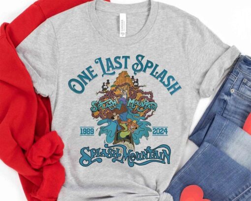 Disney One Last Splash Mountain 1989 Brer Rabbit Bear Fox Retro Shirt